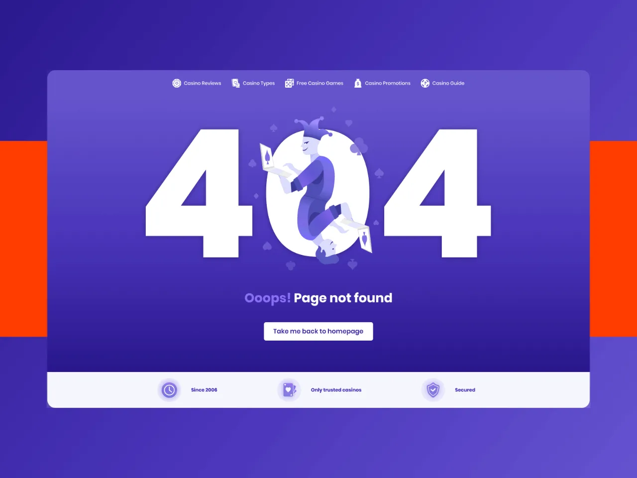 Casino 404 Illustration for Figma and Adobe XD