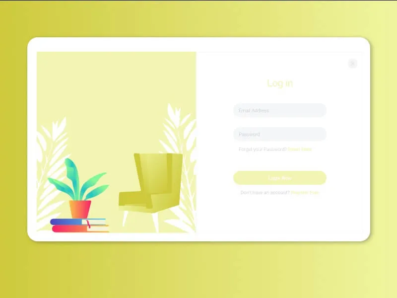 Chair & Books Illustration for Figma and Adobe XD