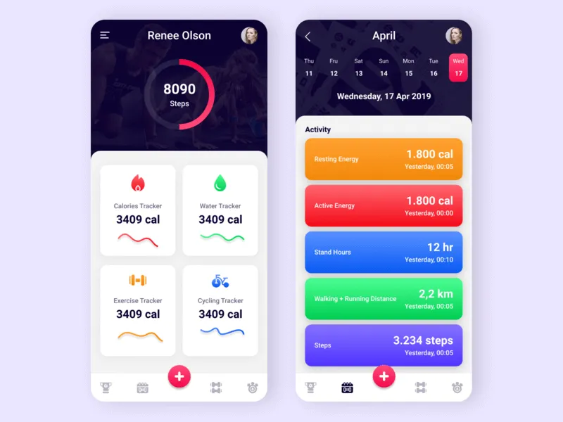 Fitness App for Figma and Adobe XD