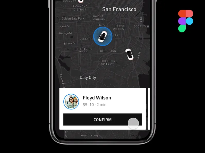 Map Mobile Interaction for Figma and Adobe XD