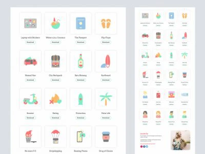 Digital Nomad Starter Icon Pack  - Free template