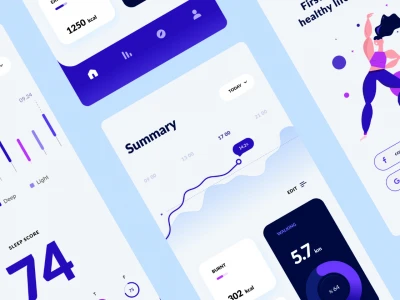 Experimental Health App  - Free template