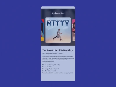 Movies Listing Animation  - Free template