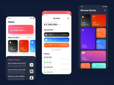 Stocks Tranding App  - Free template