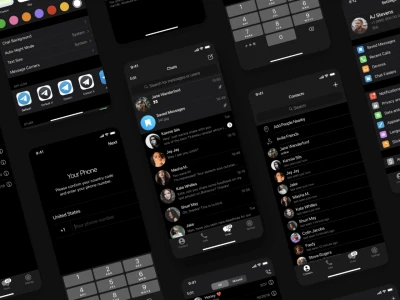 Telegram iOS UI Kit  - Free template