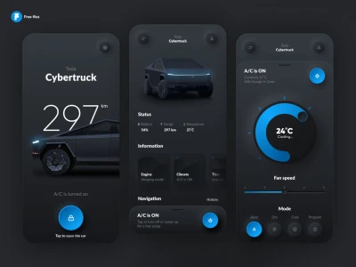 Tesla Smart App  - Free template