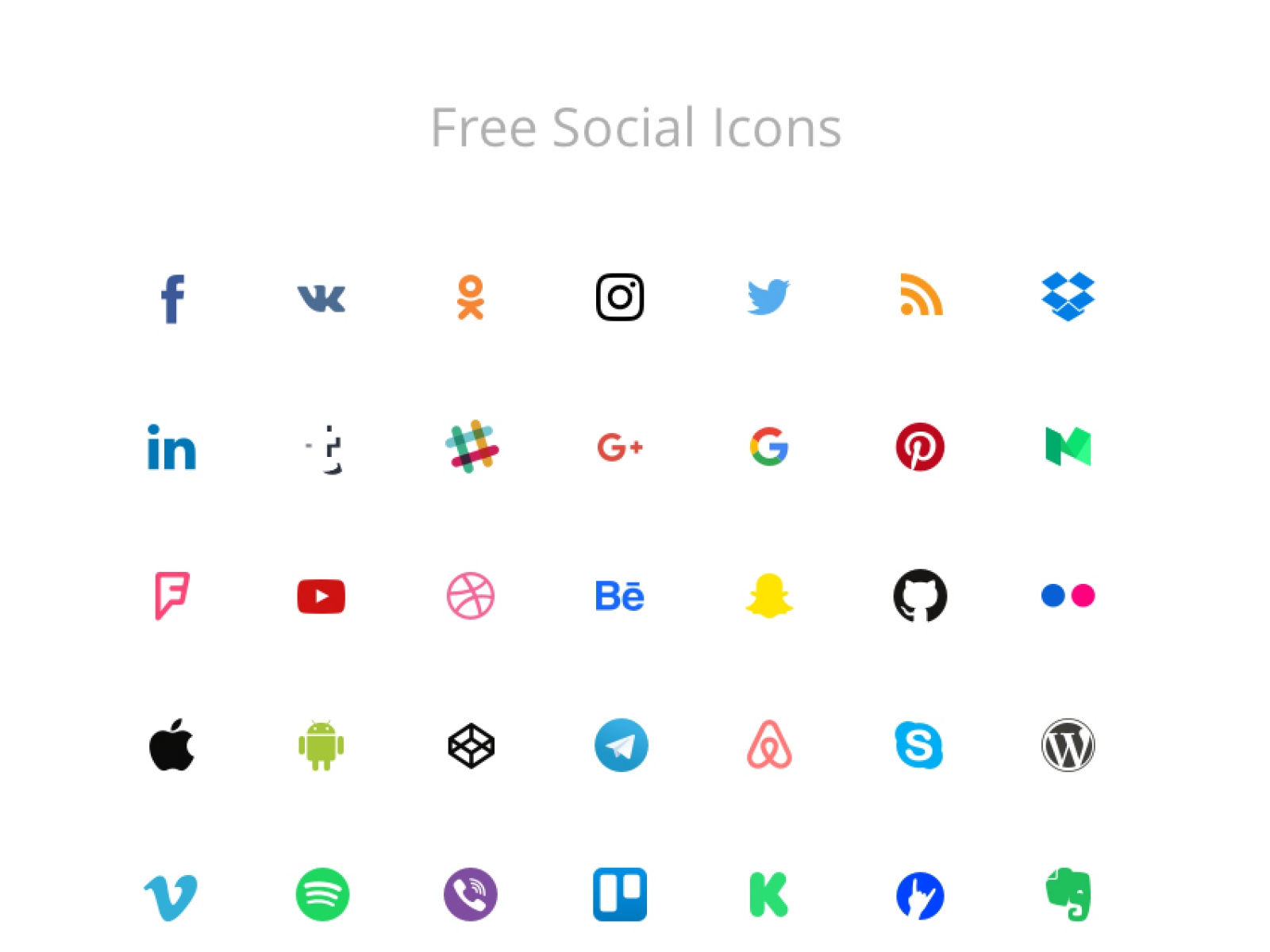 100 Free Social Icons v15 for Figma and Adobe XD No 1