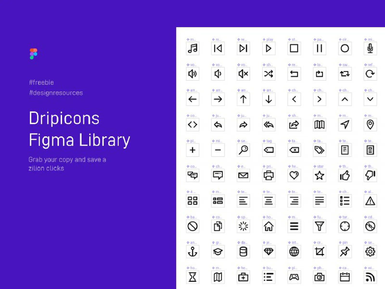 200 Dripicons Figma Library for Figma and Adobe XD No 1