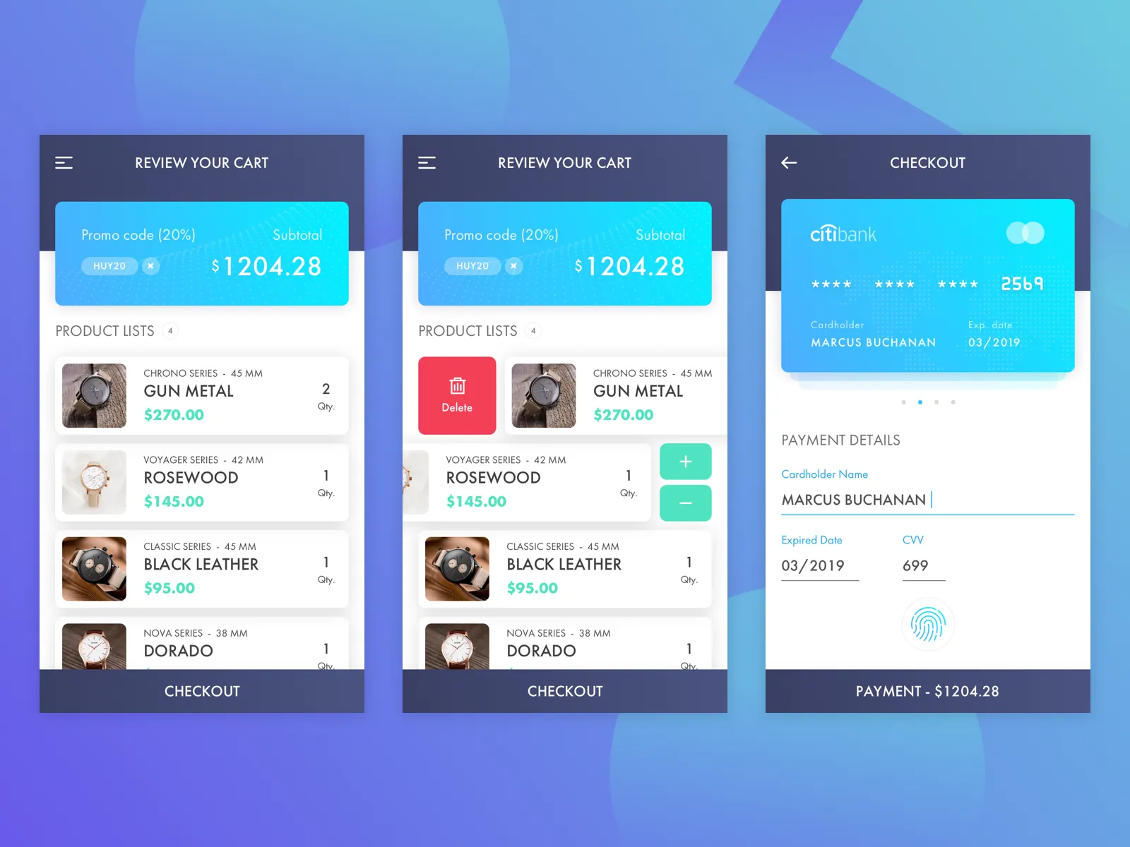 3 Steps Checkout Free UI Kit for Figma and Adobe XD