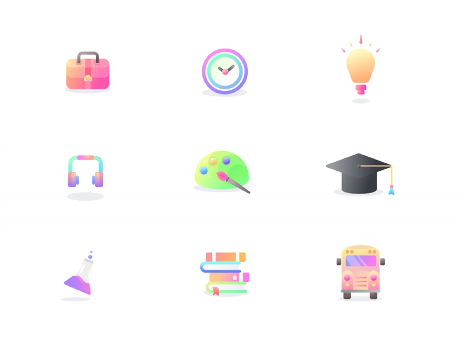 9 Learning Colorful Icons for Figma and Adobe XD No 1
