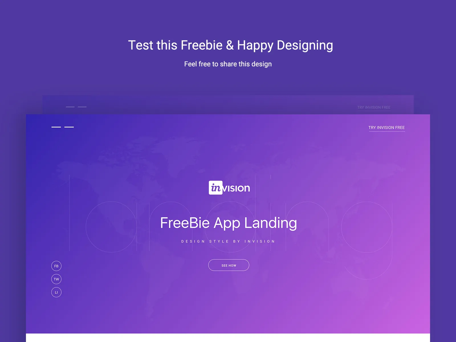 App Landing InVision Style for Figma and Adobe XD No 1