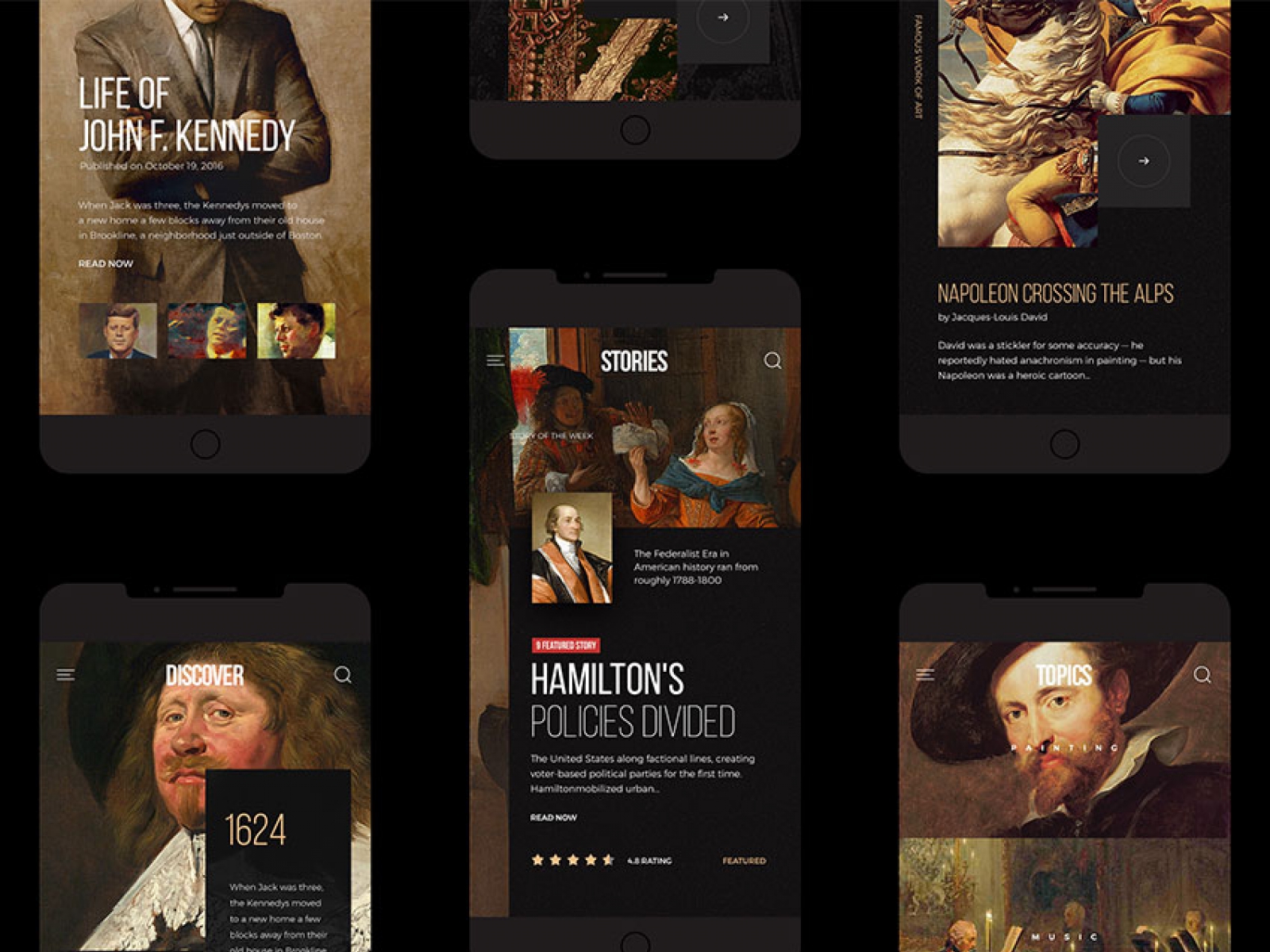 Art History Mobile App for Figma and Adobe XD No 1