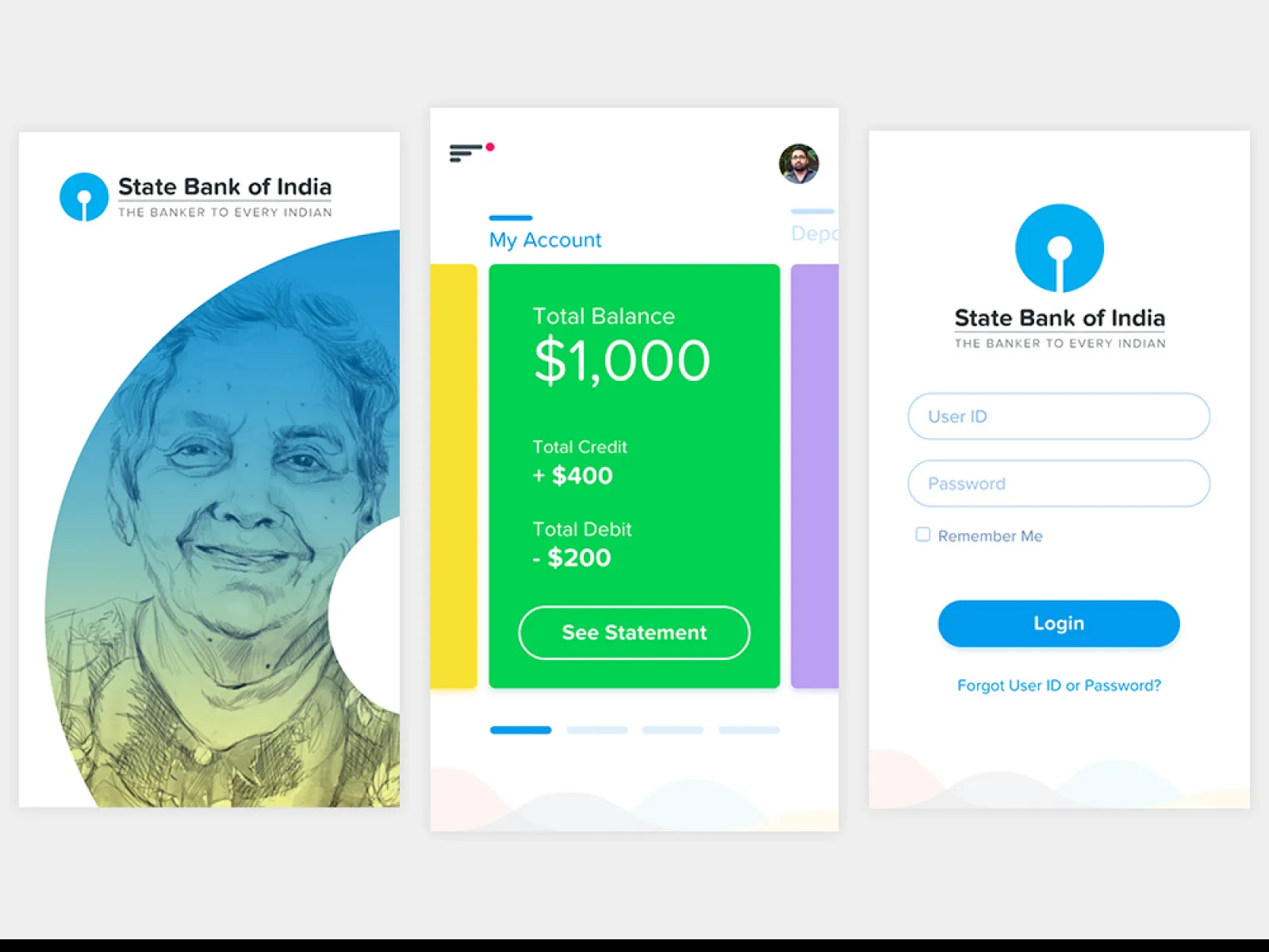 Banking App Concept UI Kit for Figma and Adobe XD No 1