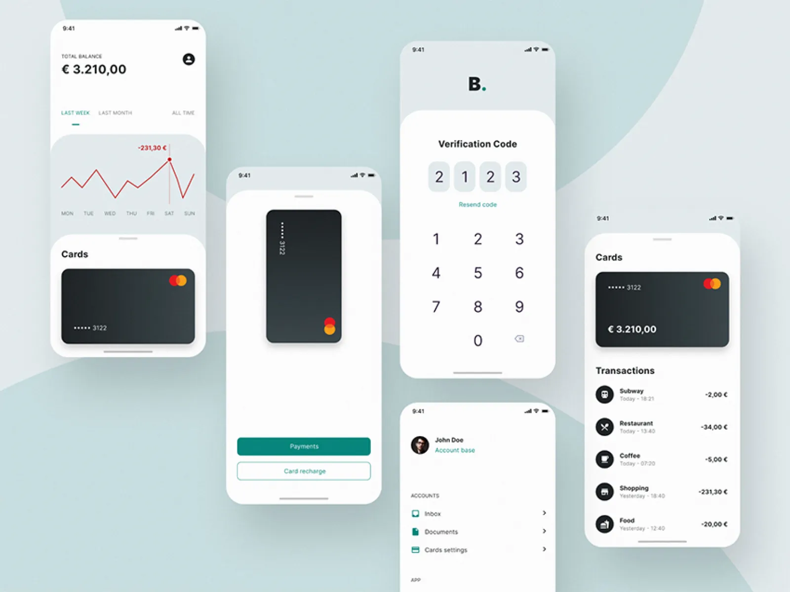 Banking App UI Kit for Figma and Adobe XD