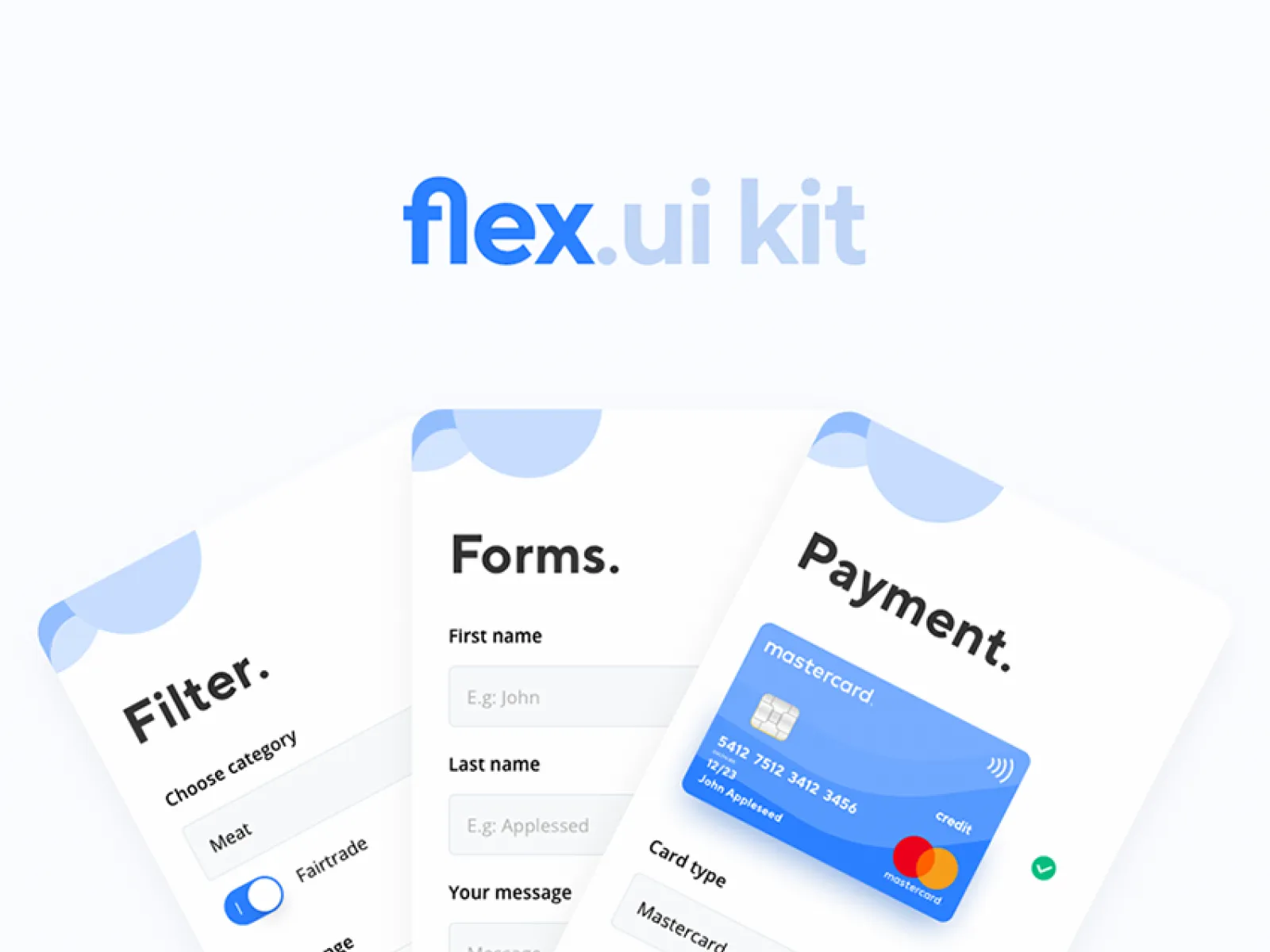 Basic Style UI Kit for Figma and Adobe XD No 1