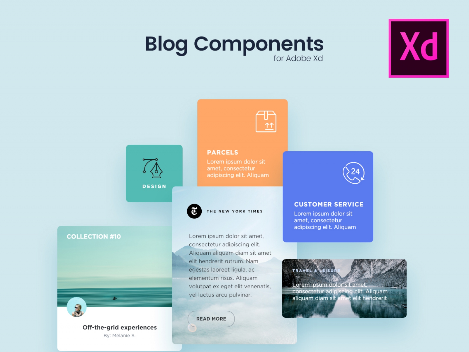 Blog Components Free UI Kit for Figma and Adobe XD