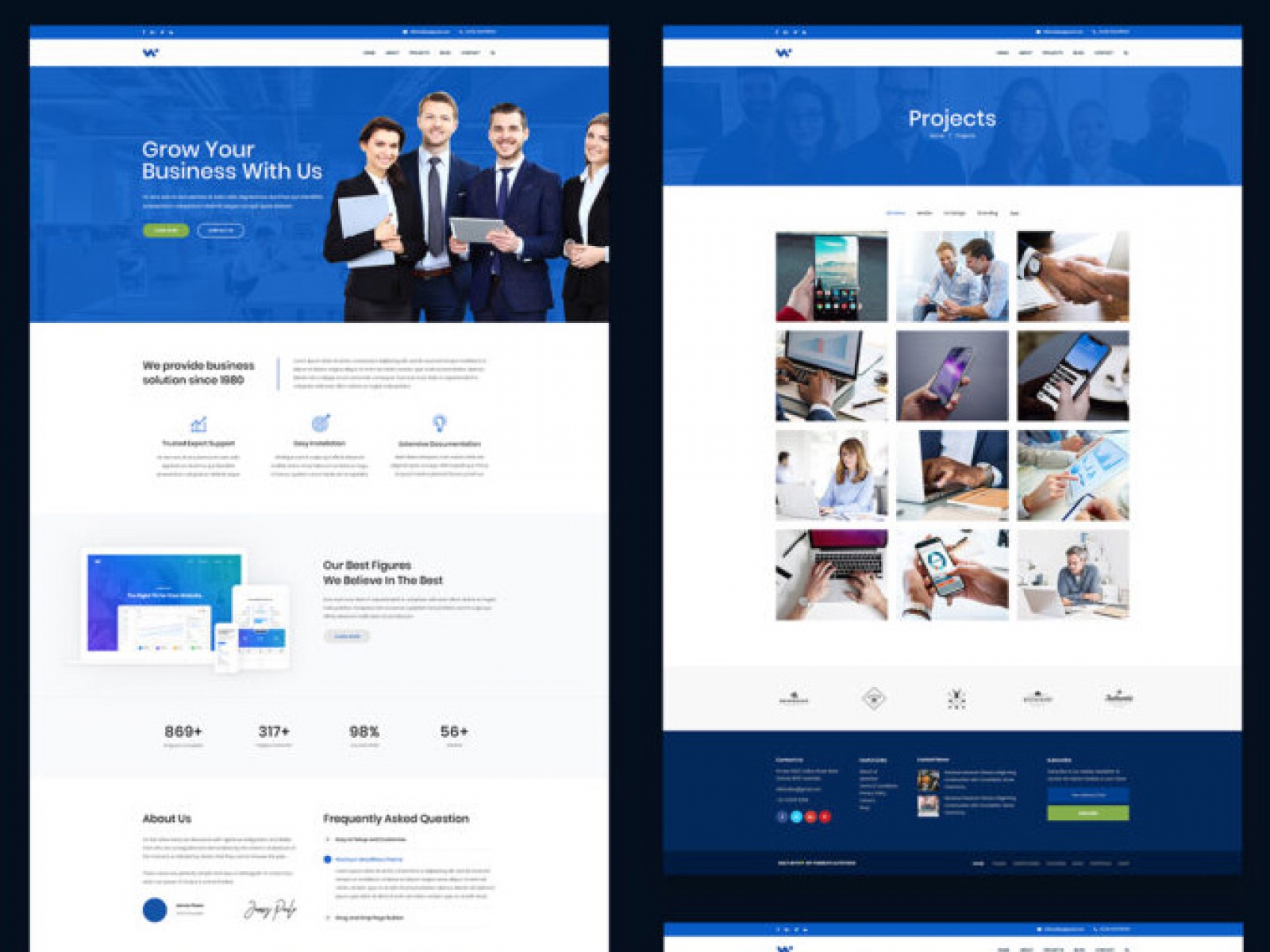 Business Web PSD Template for Figma and Adobe XD No 1