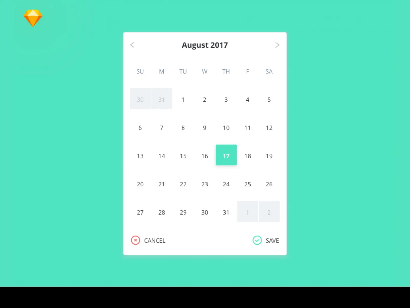 Calendar Free UI Kit for Figma and Adobe XD