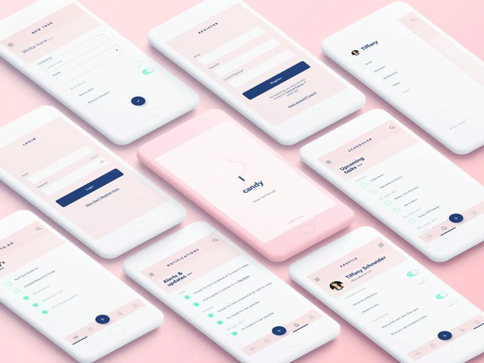Candy Free App Design UI Kit for Figma and Adobe XD