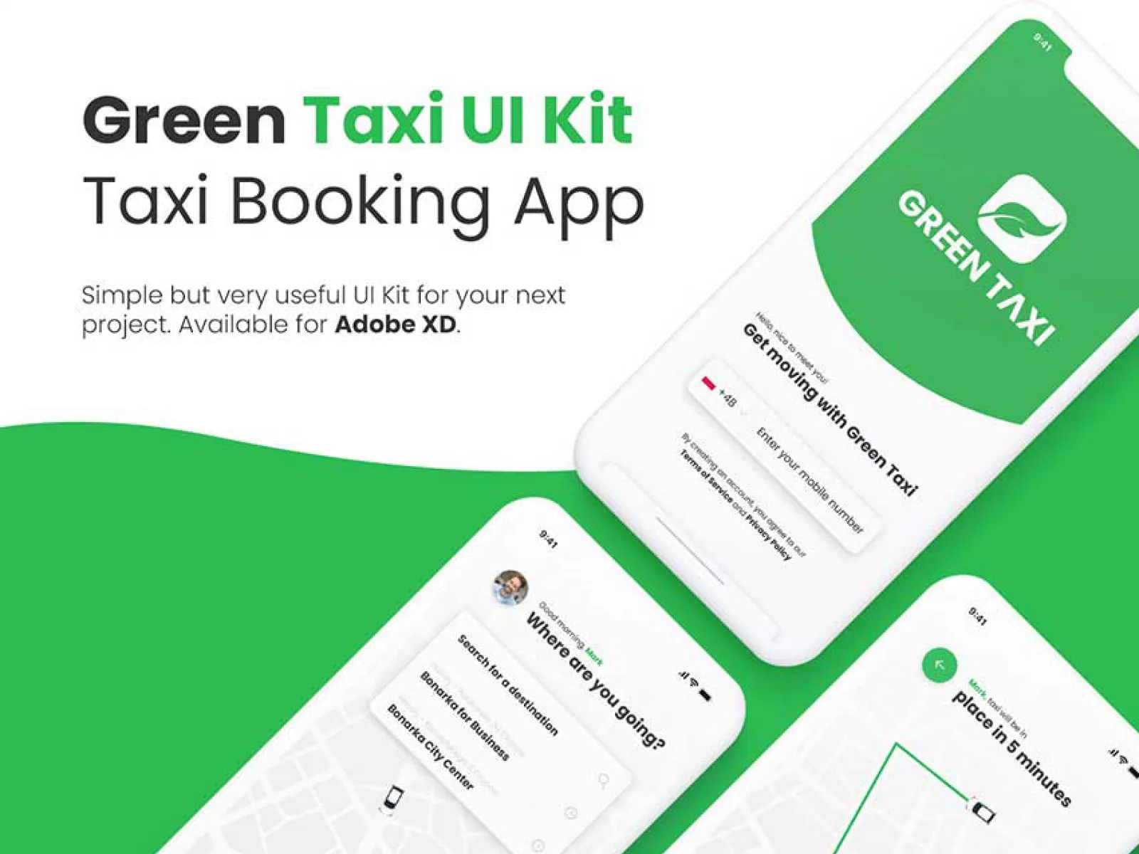 Car Booking App for Figma and Adobe XD No 1