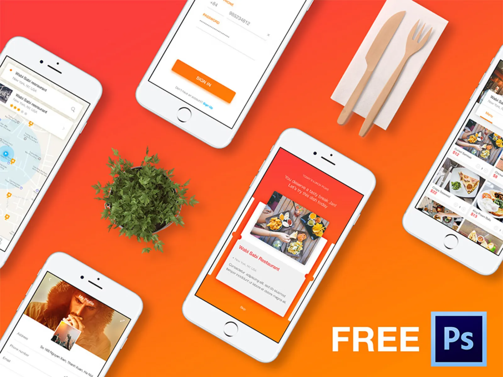 Cook App Design Free UI Kit for Figma and Adobe XD No 1