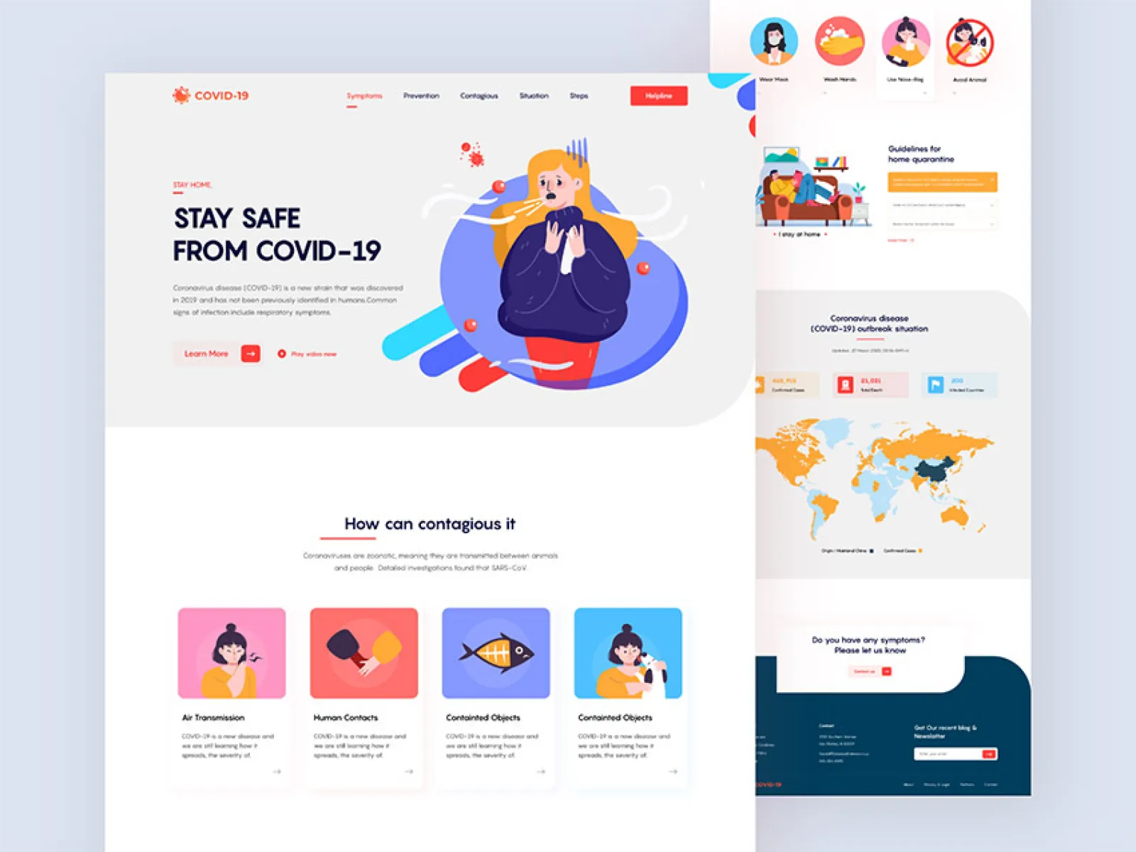 COVID-19 Landing Page for Figma and Adobe XD