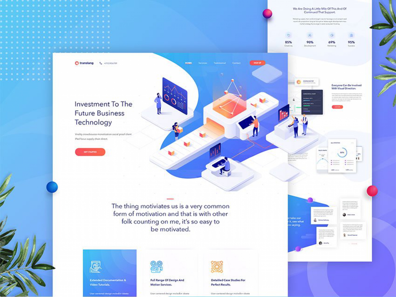 Creative Landing Page for Figma and Adobe XD No 1