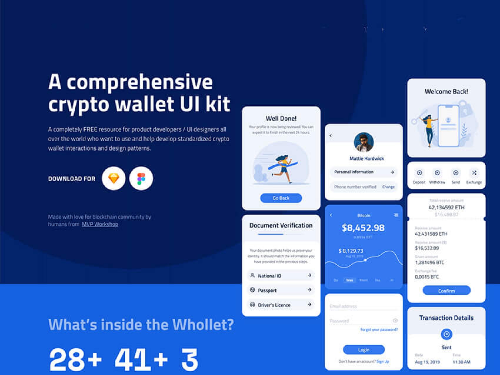 Crypto Wallet App Design for Figma and Adobe XD No 1