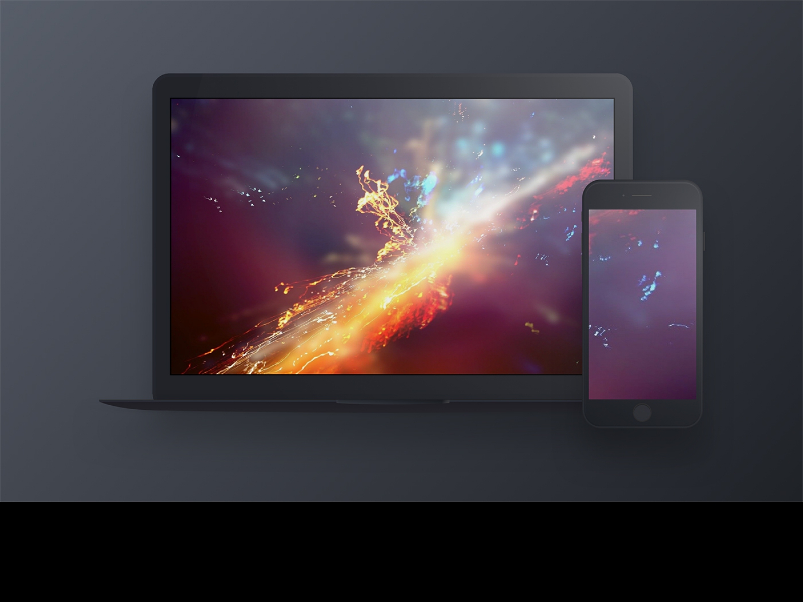 Dark Apple Devices Mockup for Figma and Adobe XD