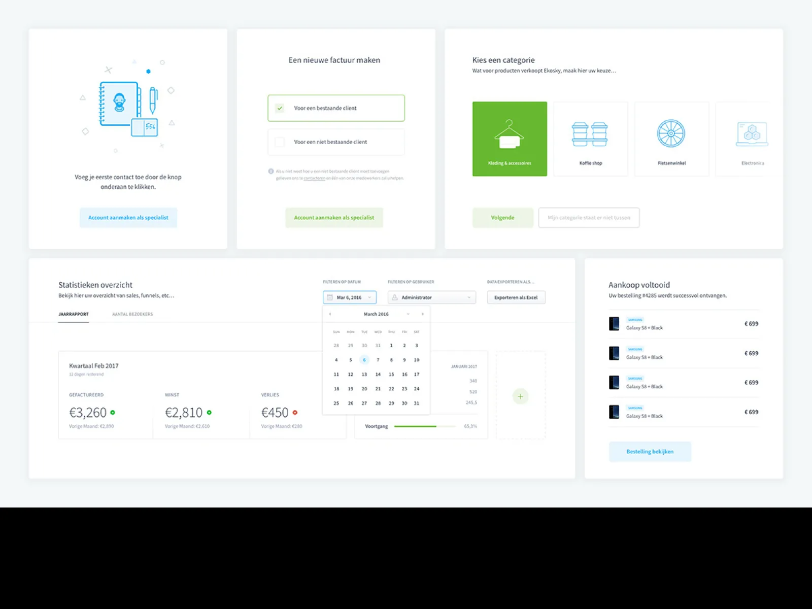 Dashboard UI Elements Kit 1 for Figma and Adobe XD