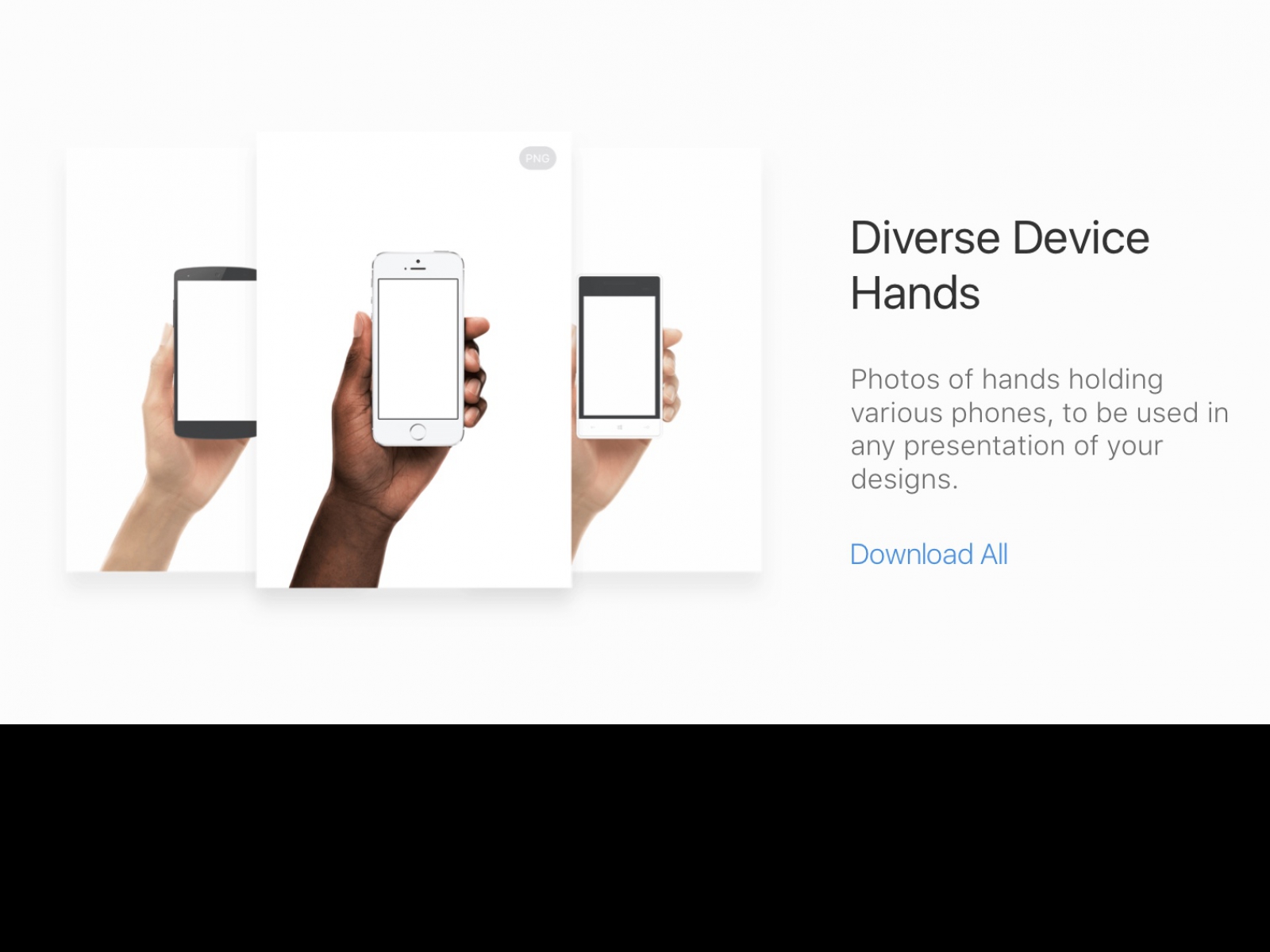 Diverse Device Hands for Figma and Adobe XD