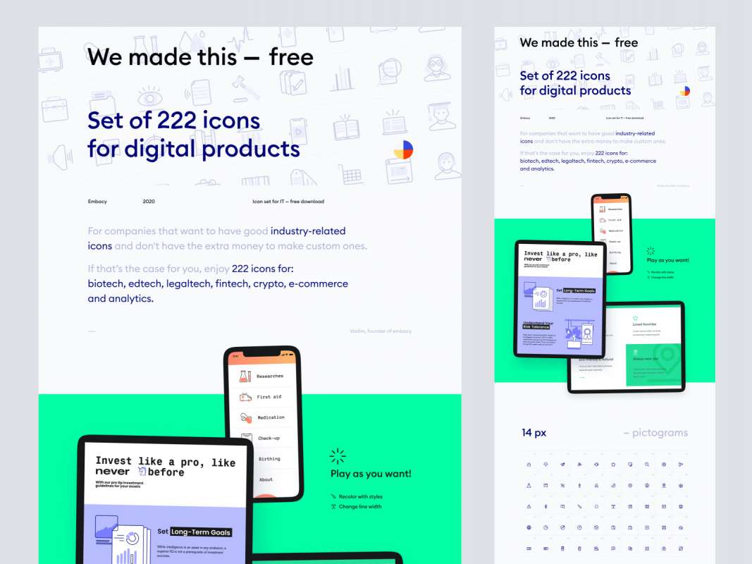 222 Free Icons for Digital Products for Figma and Adobe XD