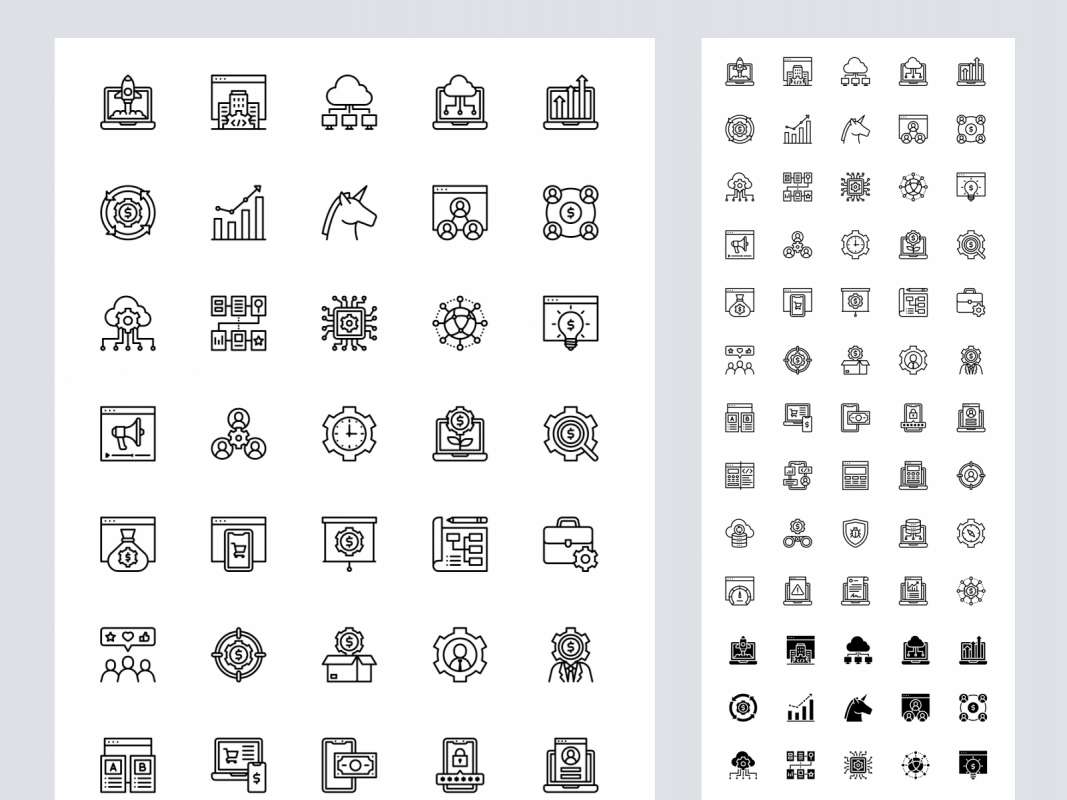 50 Startups and SaaS Free Icons for Figma and Adobe XD
