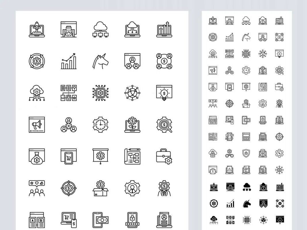 50 Startups and SaaS Free Icons for Figma and Adobe XD