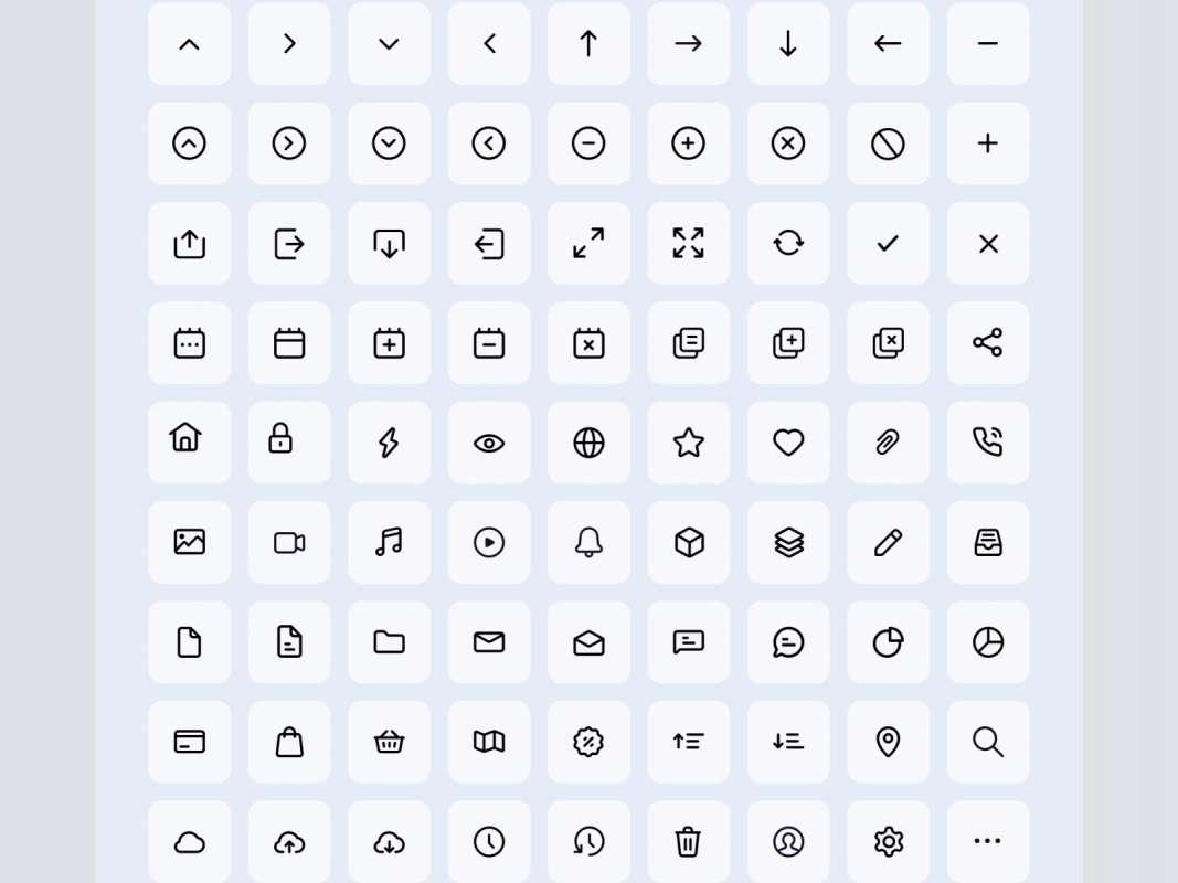 81 Mini Essential Icons for Sketch for Figma and Adobe XD