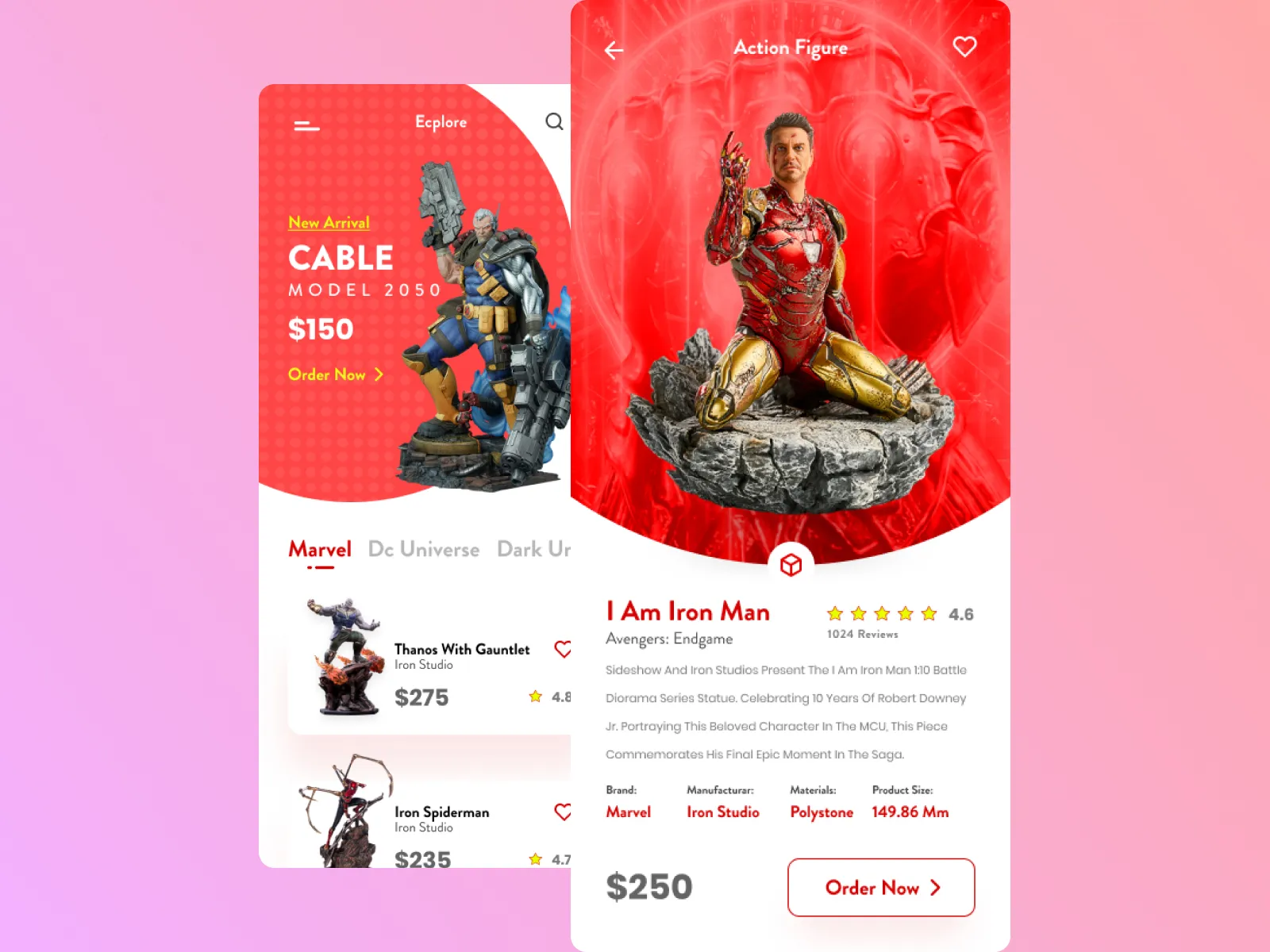 Action Figure Sale App for Figma and Adobe XD No 5