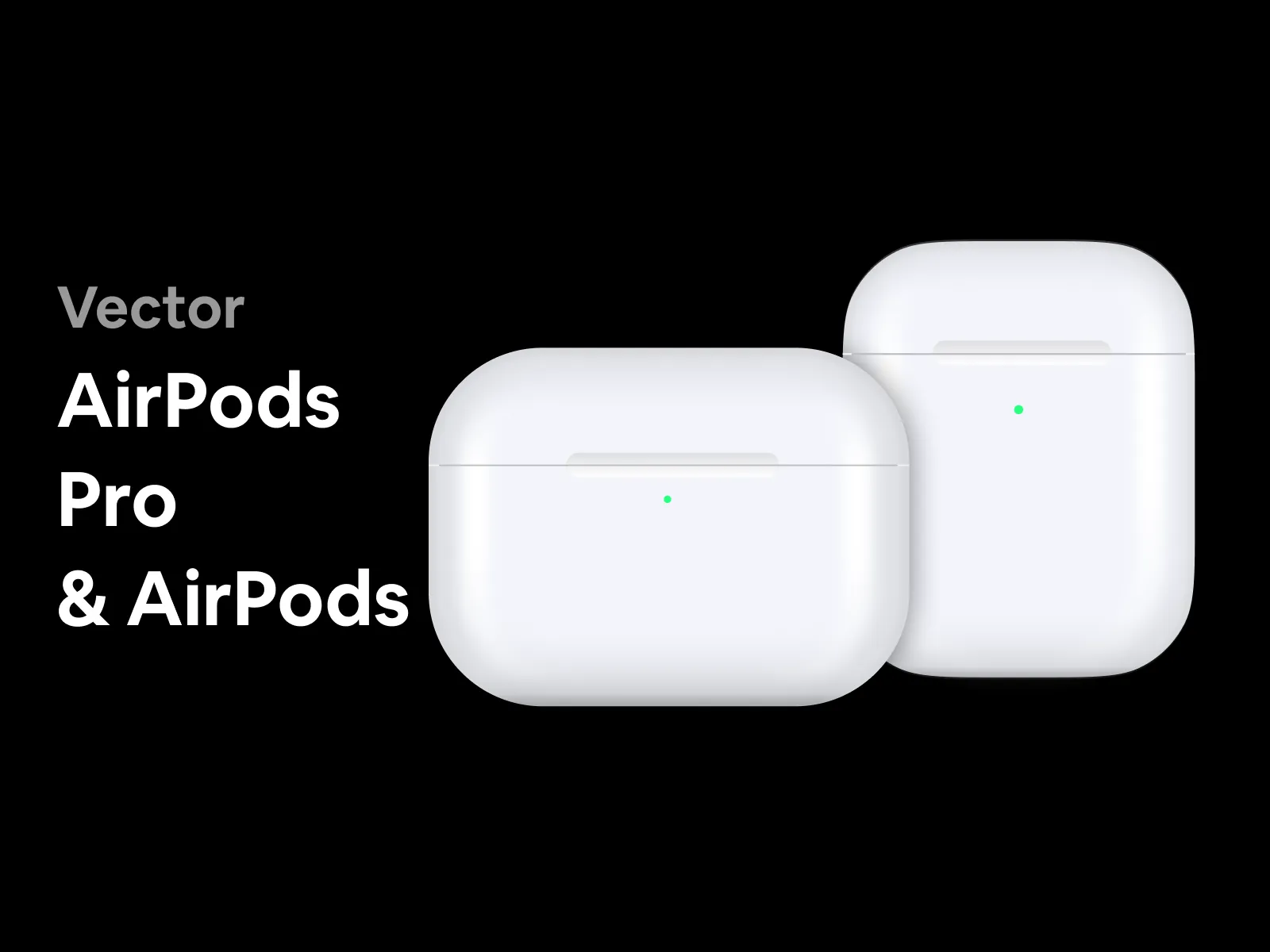 AirPods Pro + AirPods Vector Mockup for Figma and Adobe XD No 2