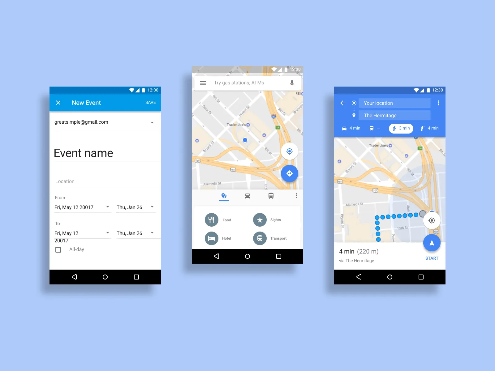 Android 7 Nougat GUI for Figma and Adobe XD No 2