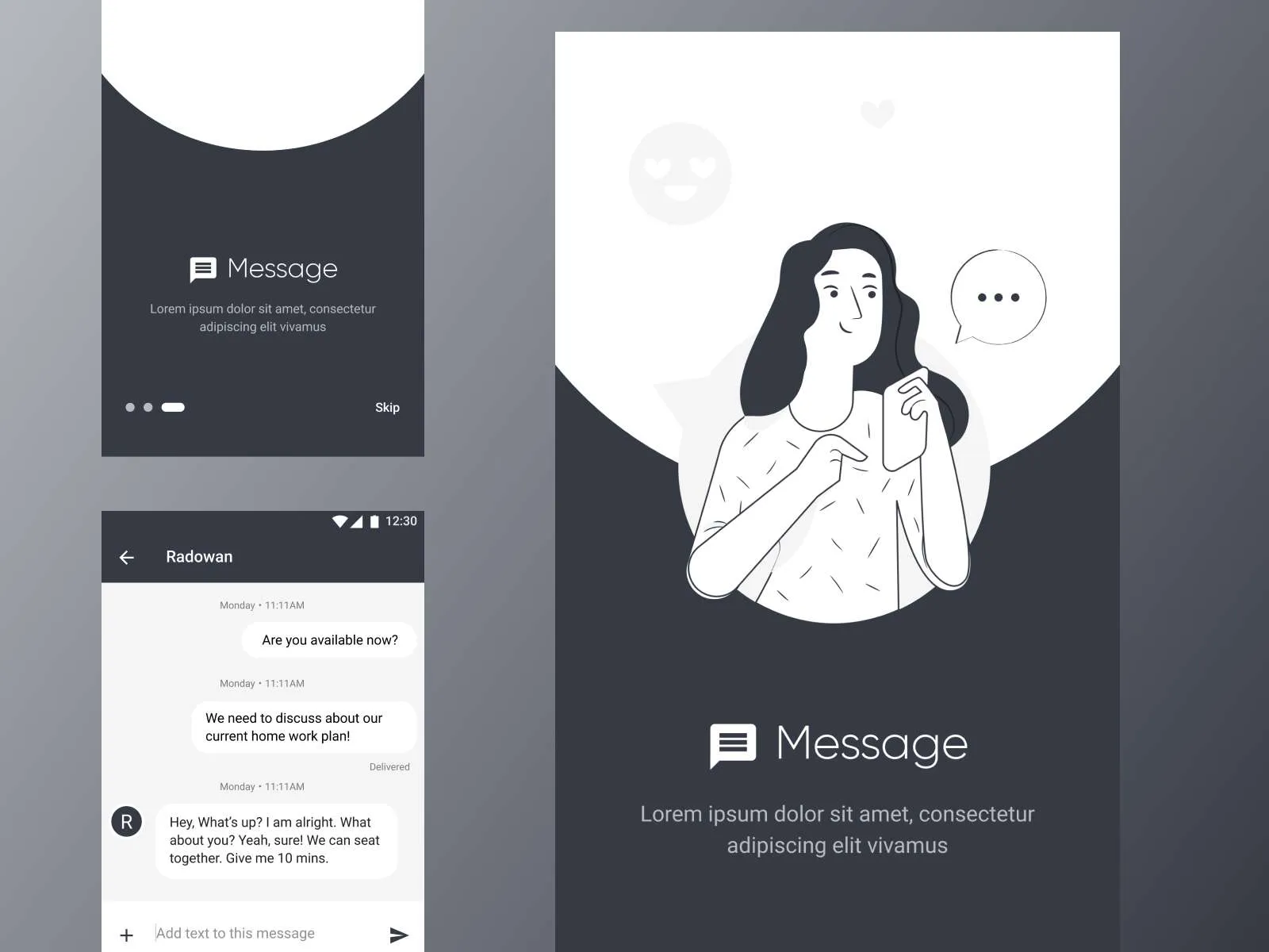 Android Messaging App for Figma and Adobe XD No 4
