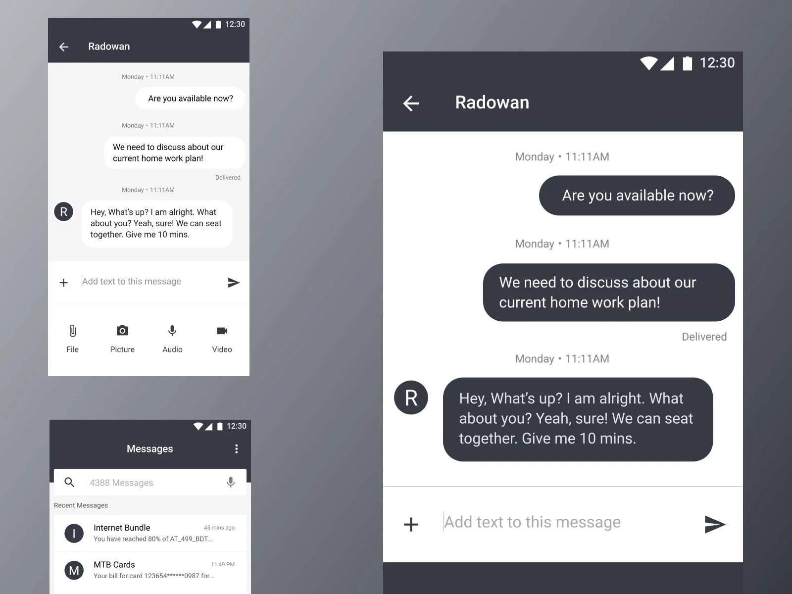 Android Messaging App for Figma and Adobe XD No 5