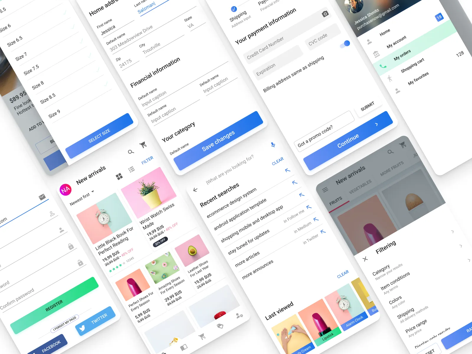 Android UI Kit for Figma and Adobe XD No 4