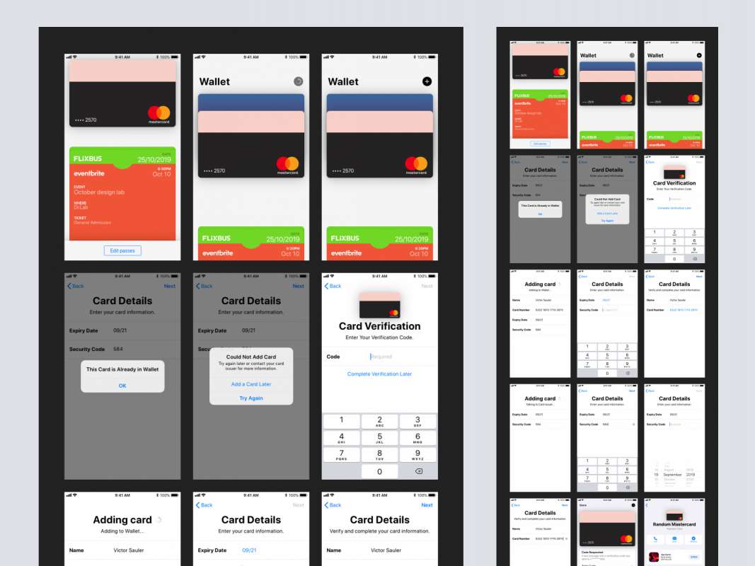 Apple Wallet Free UI Kit for Sketch for Figma and Adobe XD No 1