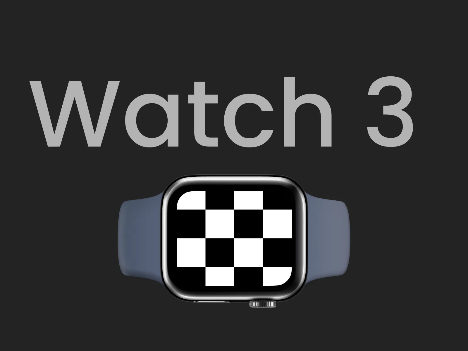 Apple Watch 3 38mm Black Mockup for Figma and Adobe XD No 2