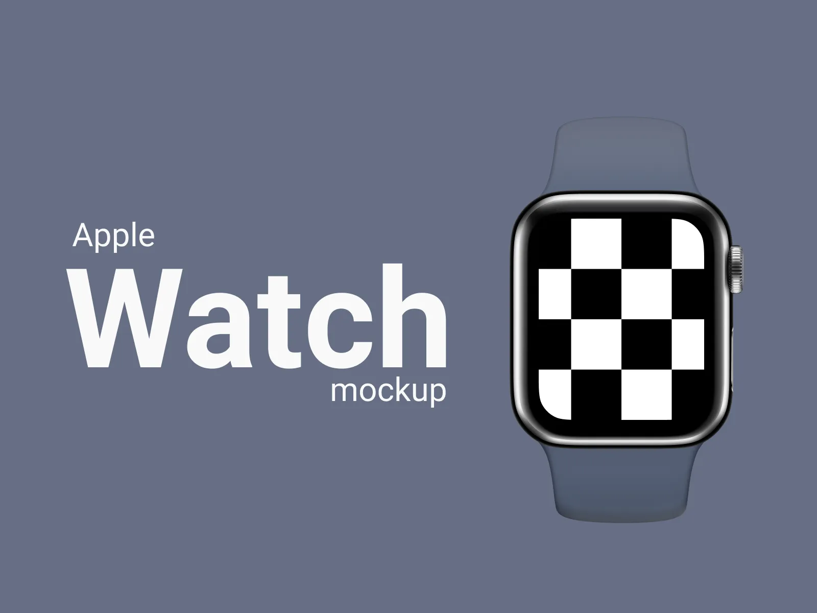 Apple Watch 3 38mm White Mockup for Figma and Adobe XD No 4