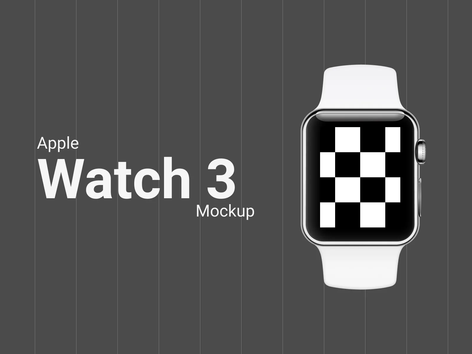 Apple Watch 3 42mm Black Mockup for Figma and Adobe XD No 2