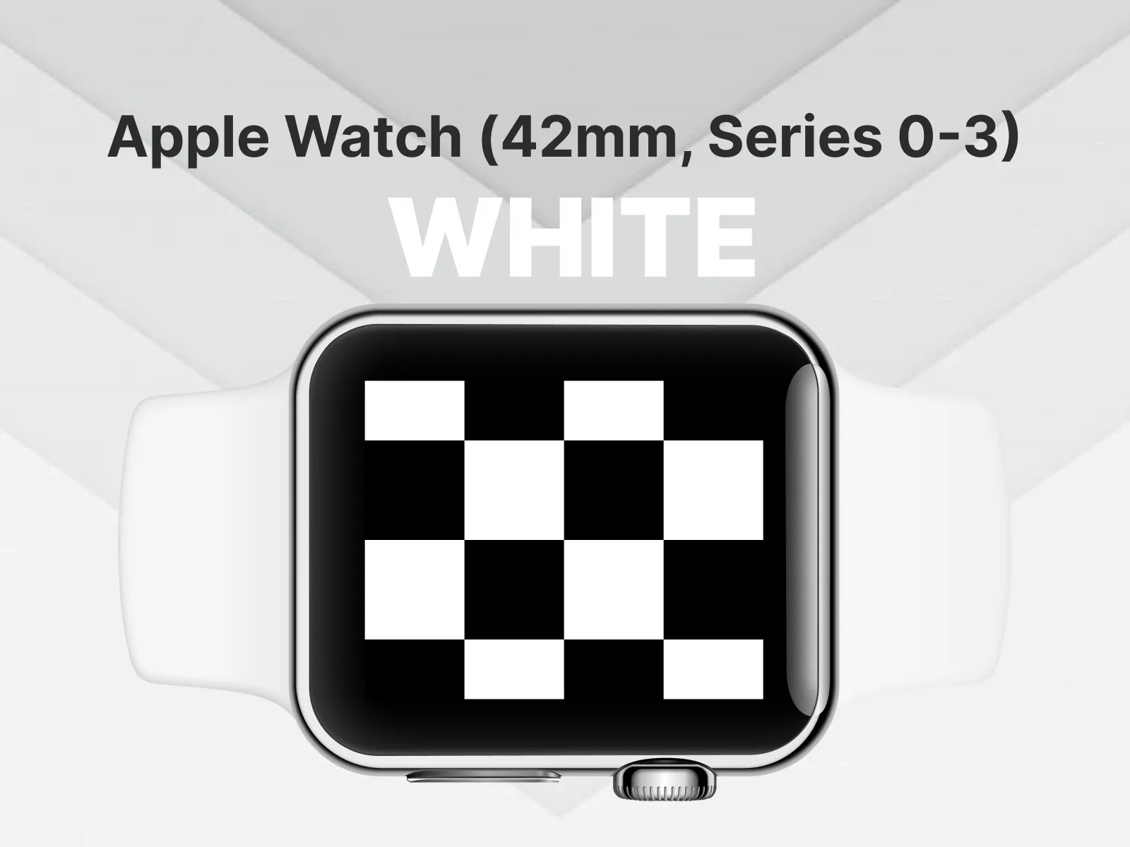 Apple Watch 3 42mm White Mockup for Figma and Adobe XD No 2