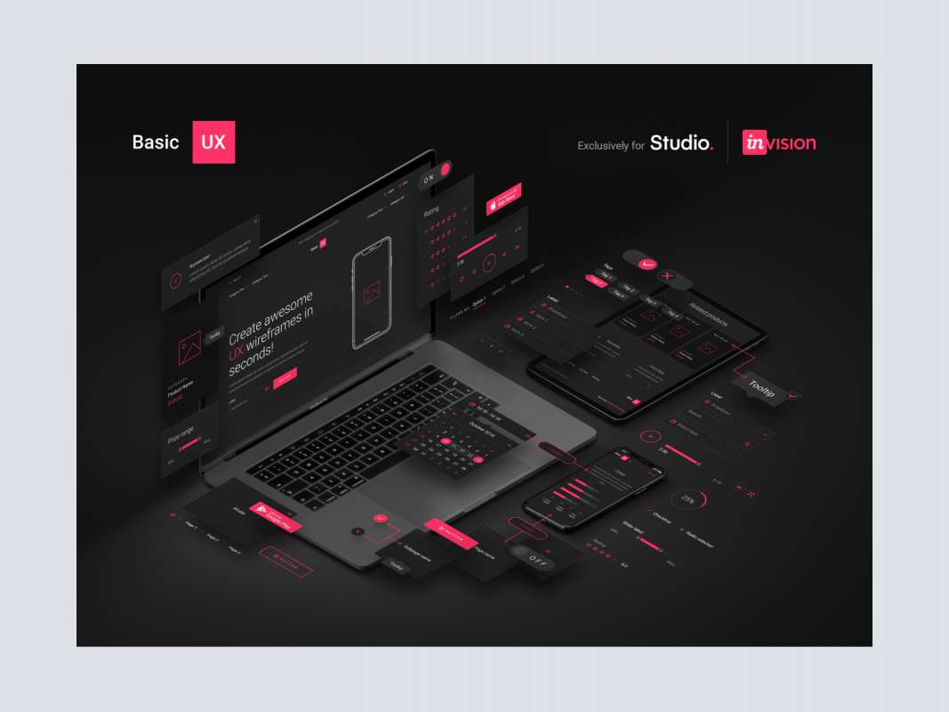 Basic UX for Invision Studio for Figma and Adobe XD No 1
