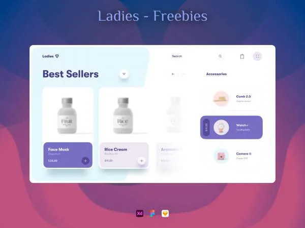 Beauty Store Website for Figma and Adobe XD