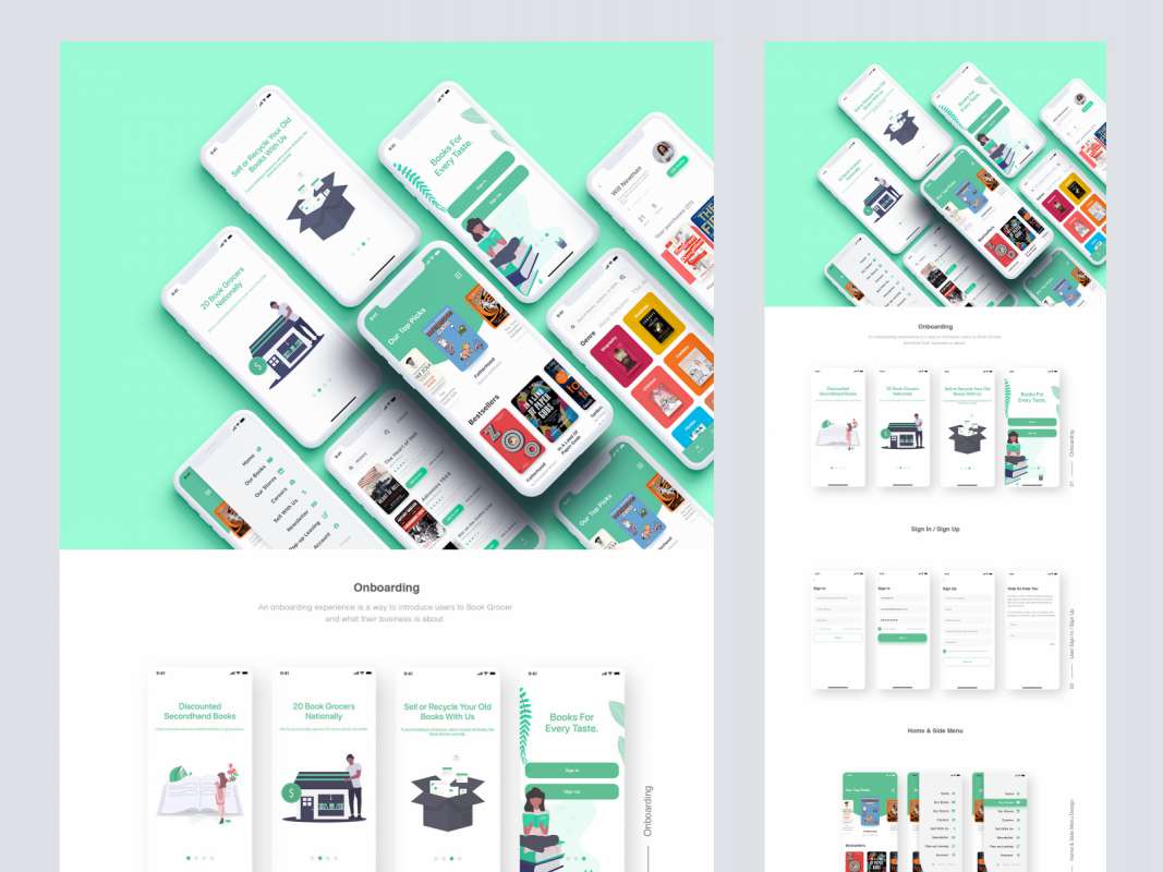 Book Grocer UI Kit for Adobe XD for Figma and Adobe XD