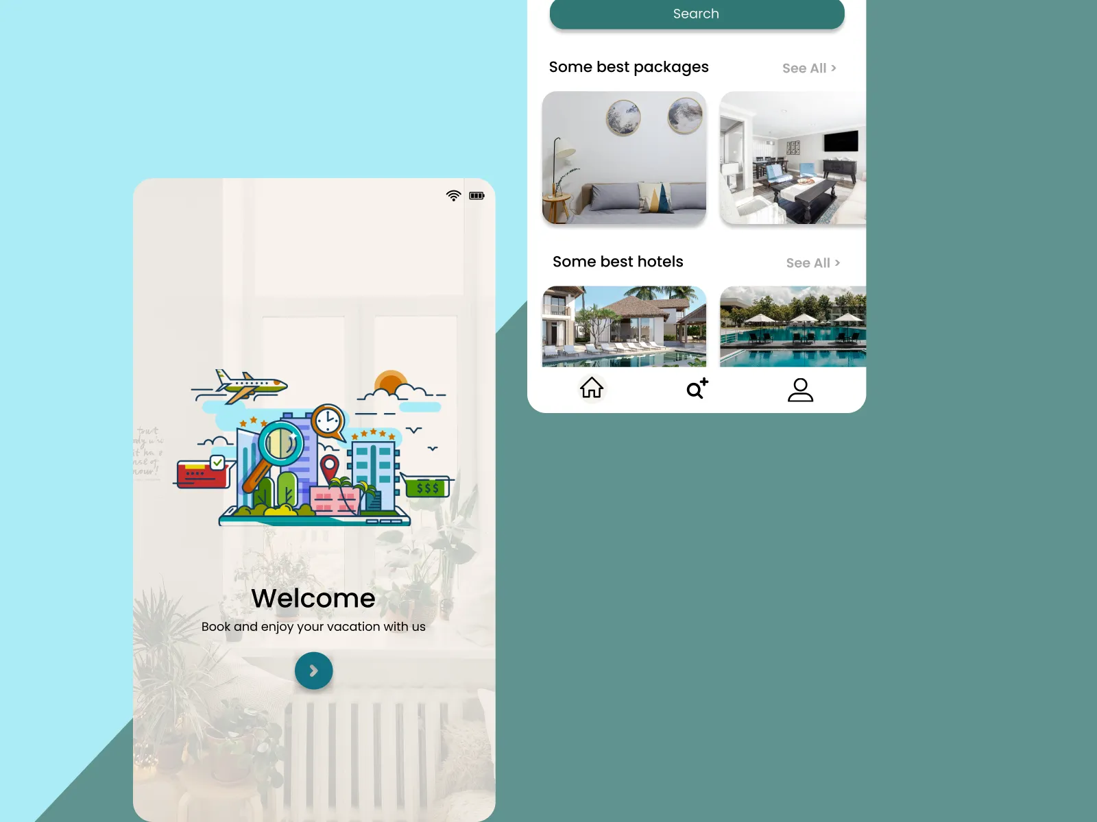 Booking Hotel App for Figma and Adobe XD No 2